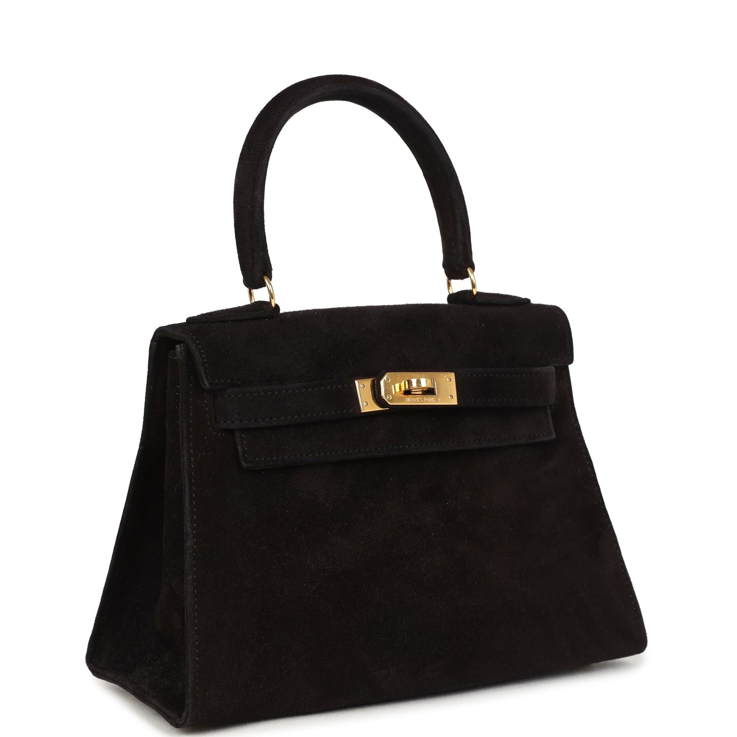 Vintage Hermes Kelly Sellier 20 Black Doblis Gold Hardware - Image 2