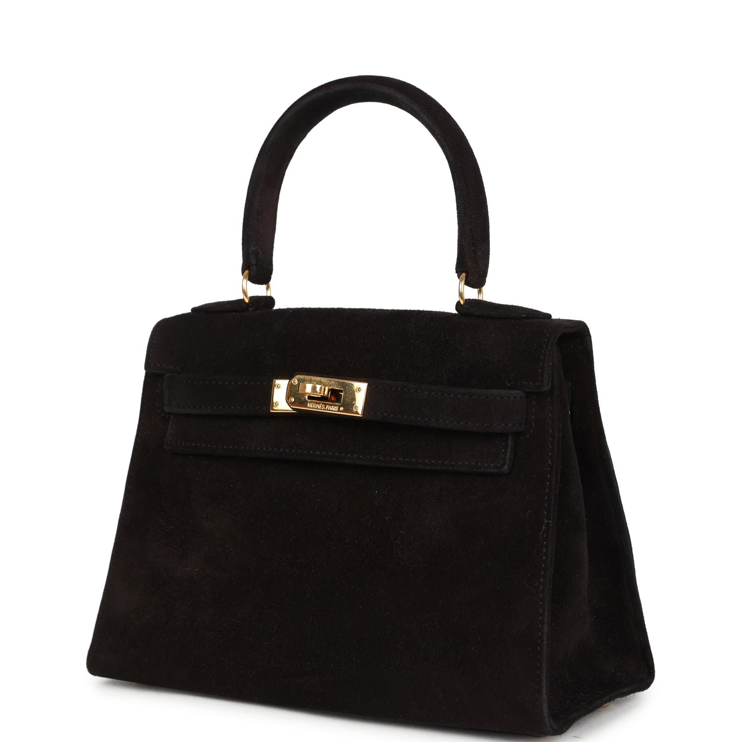 Vintage Hermes Kelly Sellier 20 Black Doblis Gold Hardware - Image 5