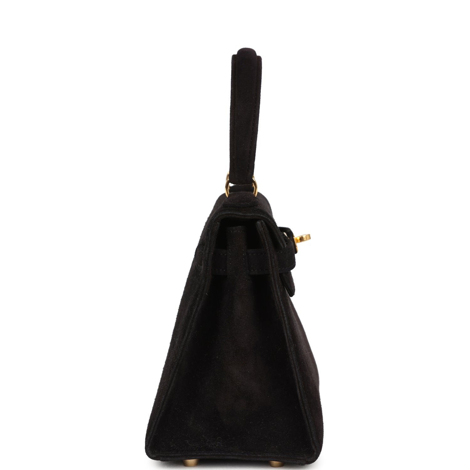 Vintage Hermes Kelly Sellier 20 Black Doblis Gold Hardware - Image 3