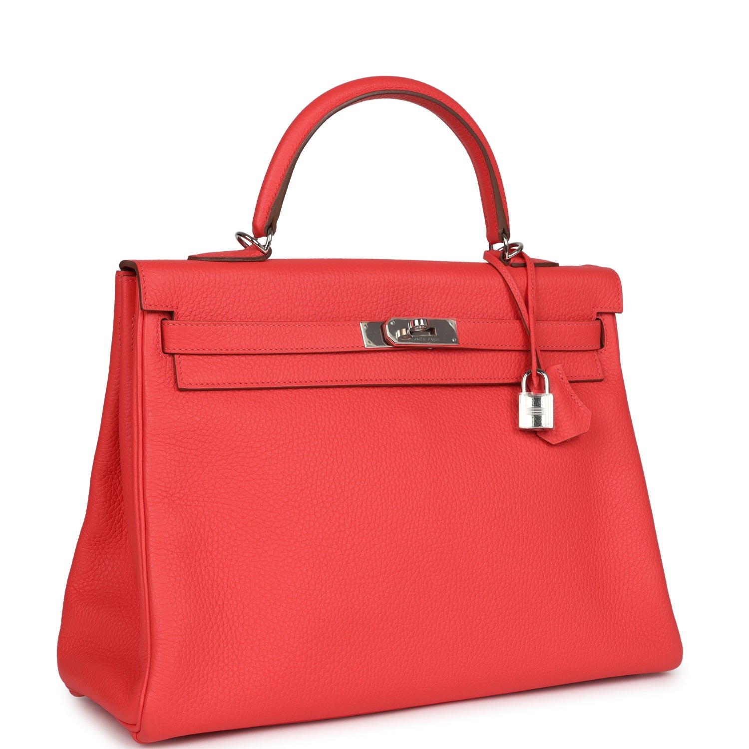 Hermes Retourne Kelly 35 Rose Jaipur Clemence Palladium Hardware - Image 2