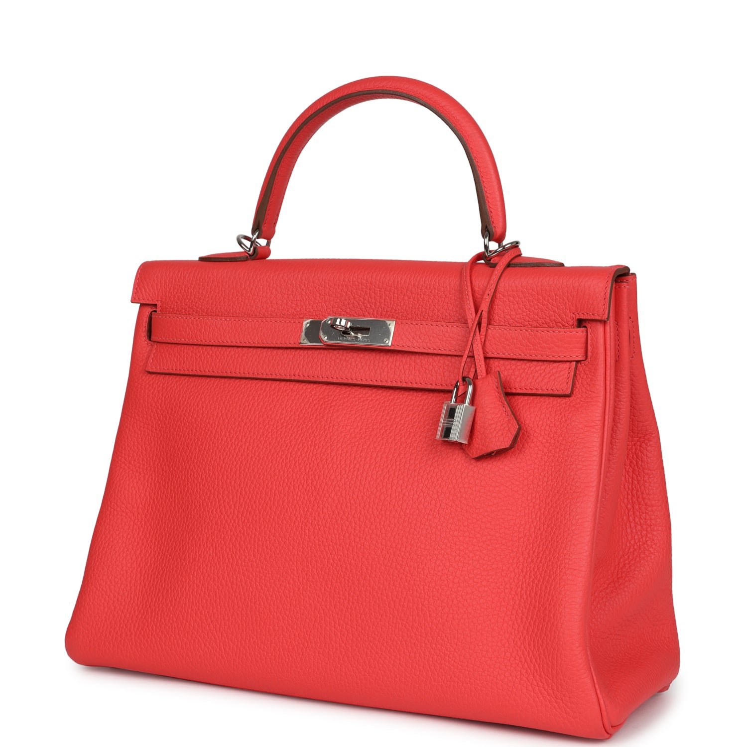 Hermes Retourne Kelly 35 Rose Jaipur Clemence Palladium Hardware - Image 5