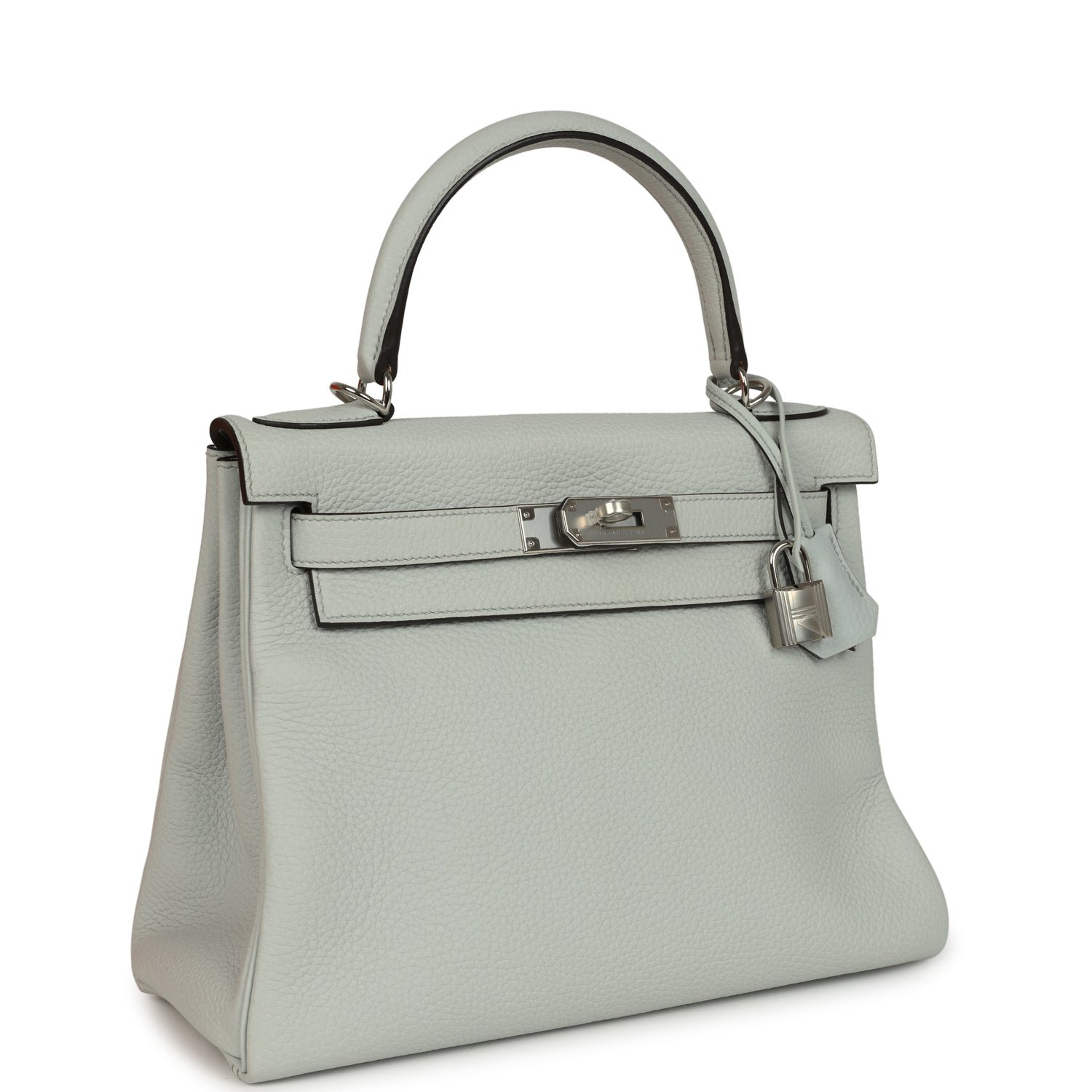 Hermes Kelly Retourne 28 Bleu Pale Clemence Palladium Hardware - Image 2