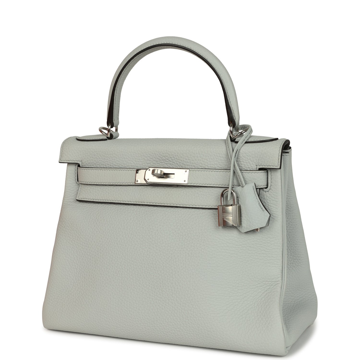 Hermes Kelly Retourne 28 Bleu Pale Clemence Palladium Hardware - Image 5