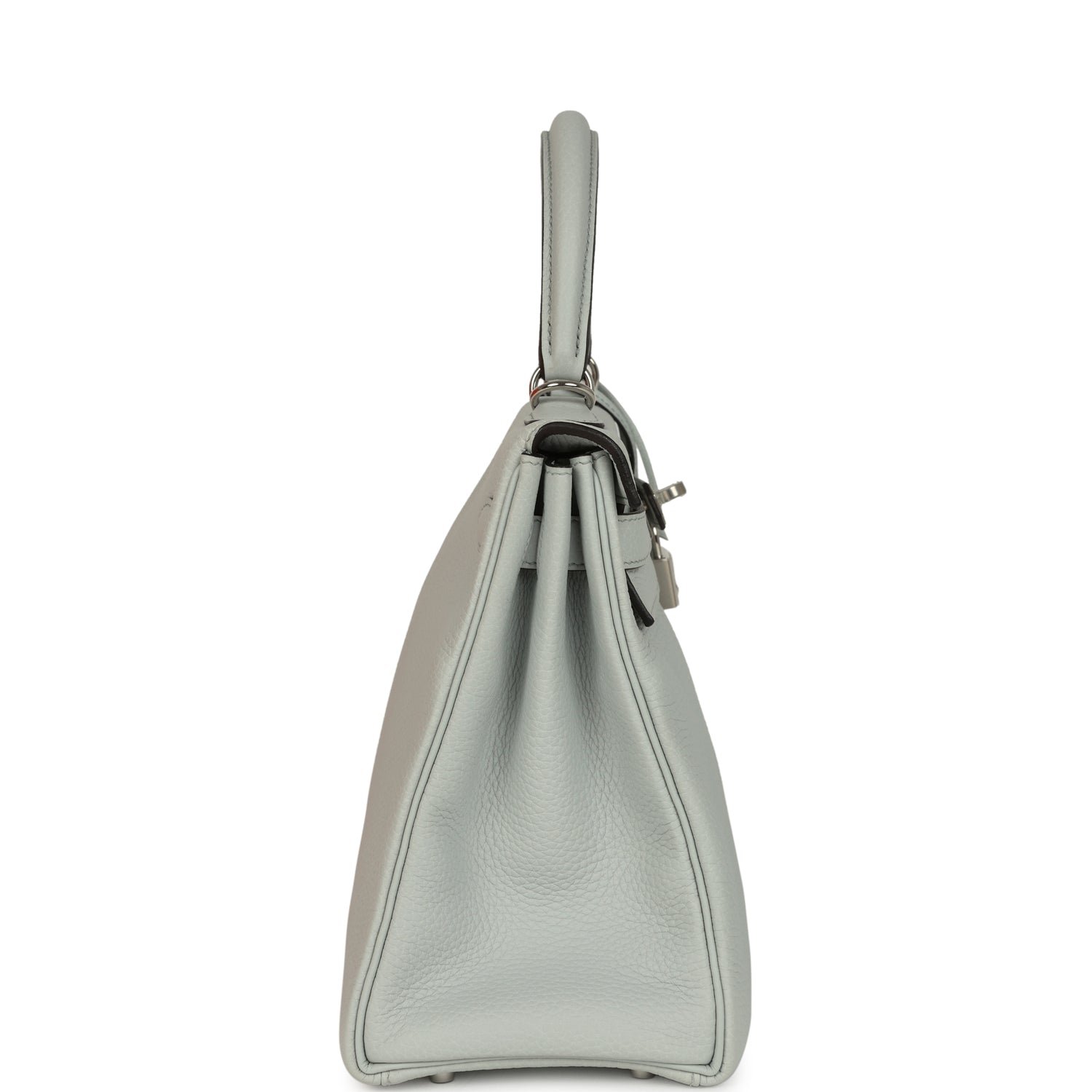 Hermes Kelly Retourne 28 Bleu Pale Clemence Palladium Hardware - Image 3