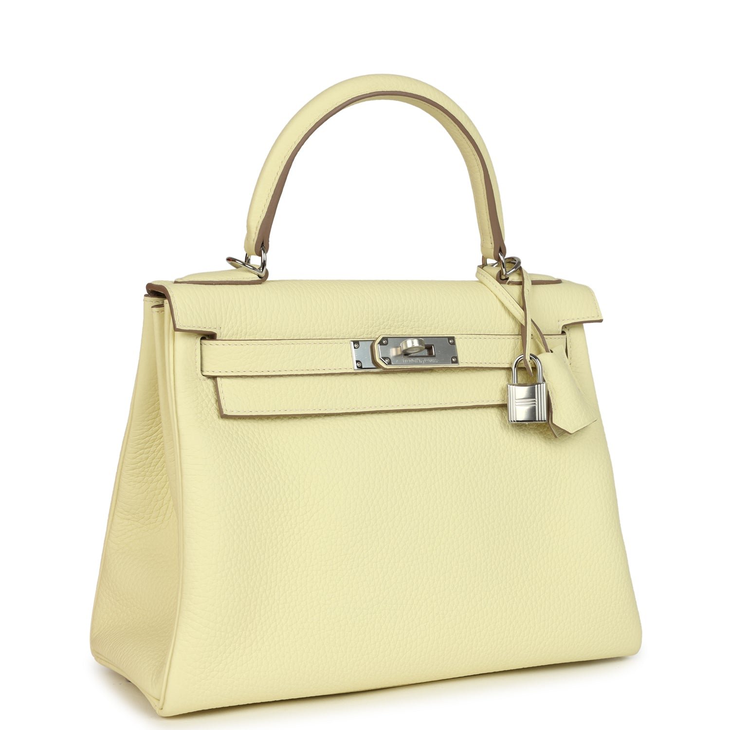 Hermes Kelly Retourne 28 Jaune Milton Clemence Palladium Hardware - Image 2
