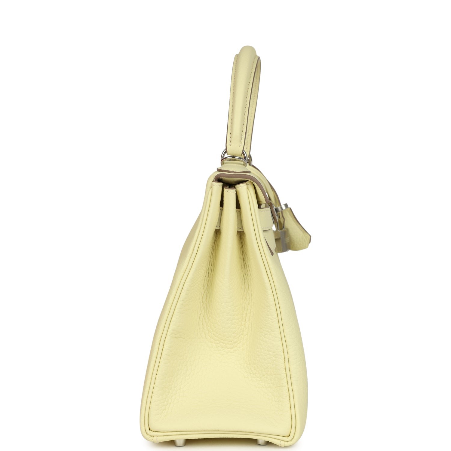 Hermes Kelly Retourne 28 Jaune Milton Clemence Palladium Hardware - Image 3