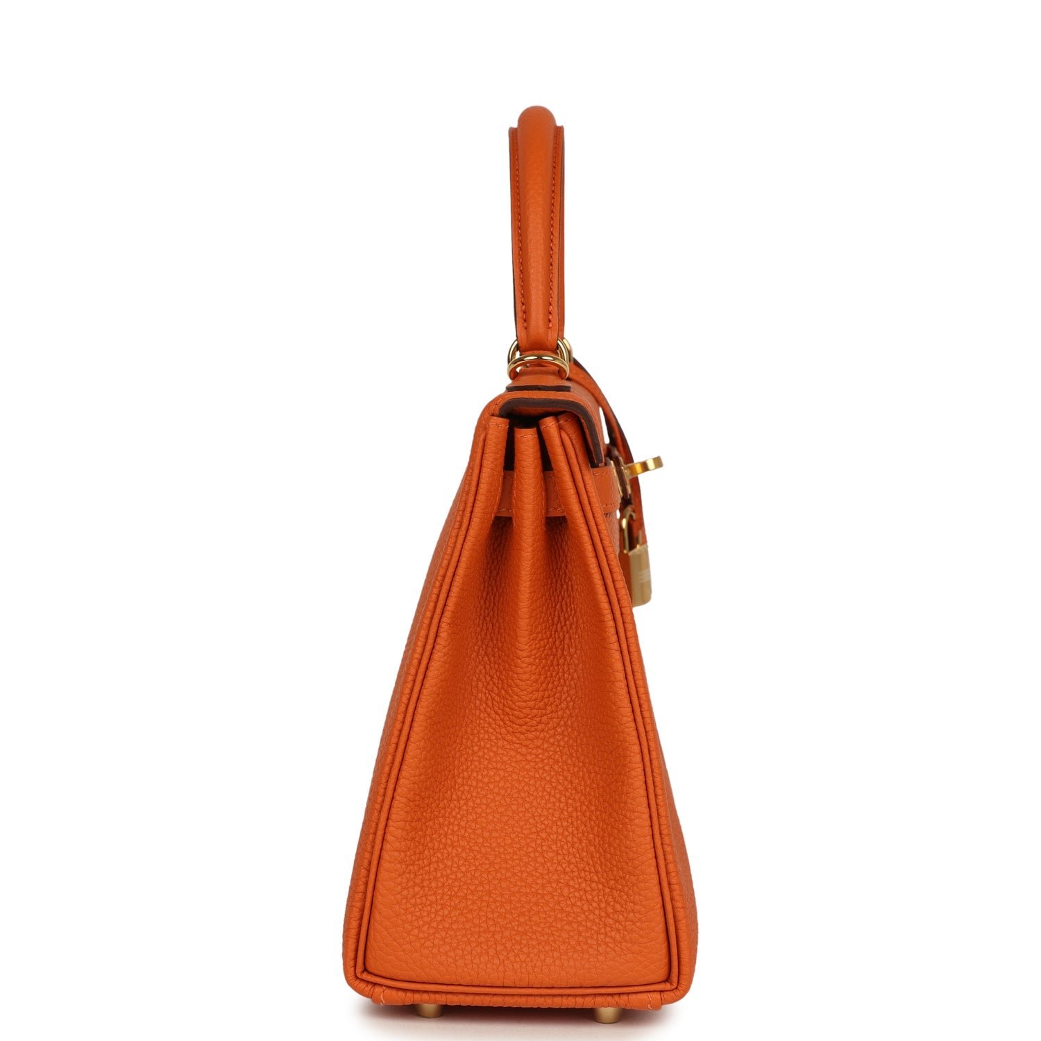 Hermes Special Order (HSS) Kelly Retourne 25 Orange Verso Togo Gold Hardware - Image 3