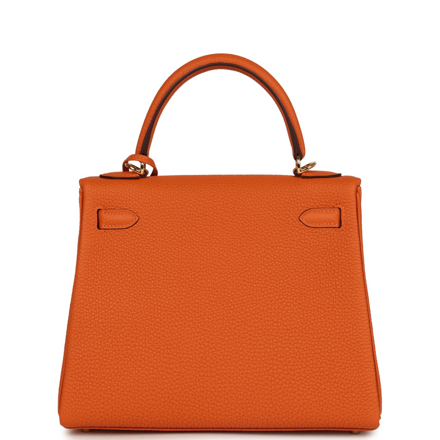 Hermes Special Order (HSS) Kelly Retourne 25 Orange Verso Togo Gold Hardware - Image 4