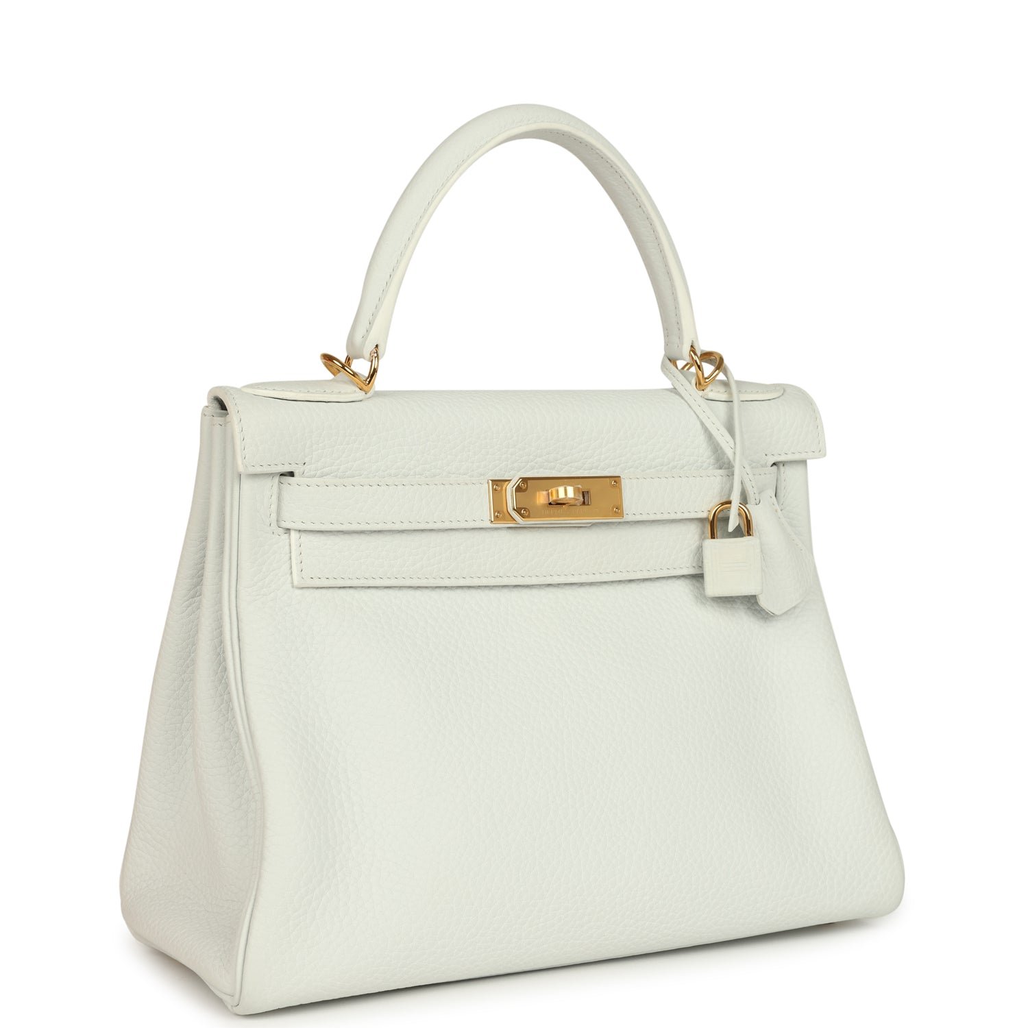 Hermes Kelly Retourne 28 White Clemence Gold Hardware - Image 2