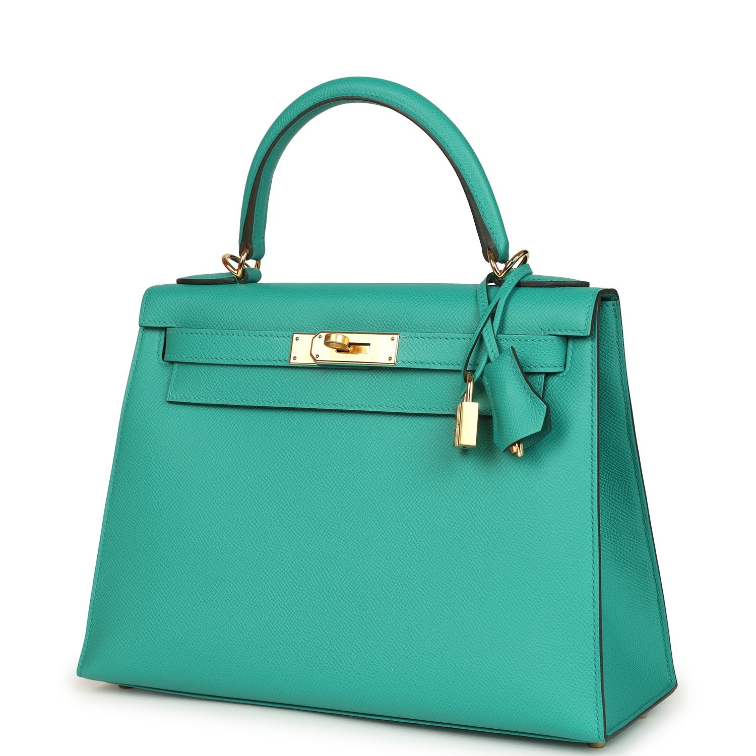 Hermes Kelly Sellier 28 Vert Jade Epsom Gold Hardware - Image 5
