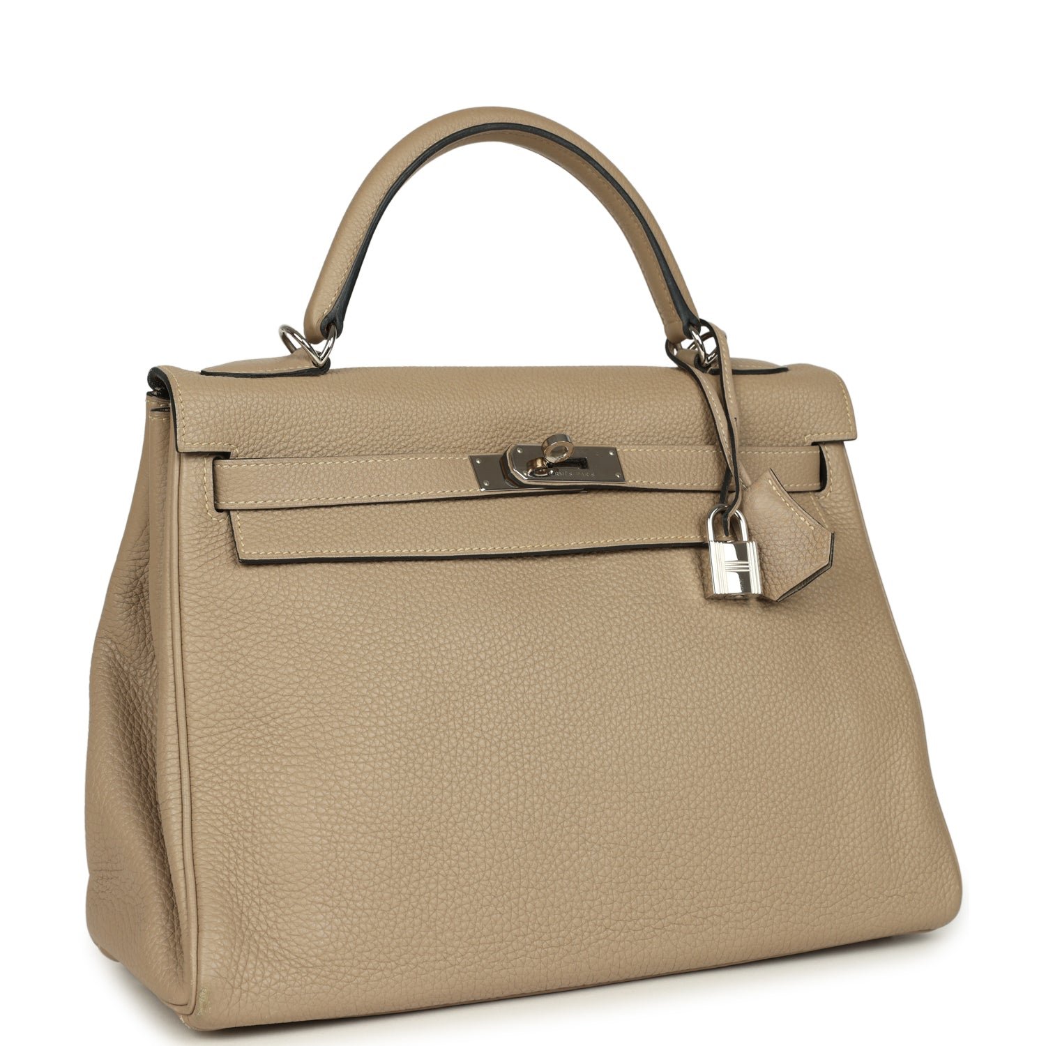 Hermes Kelly Retourne 32 Gris Tourterelle Togo Palladium Hardware - Image 2