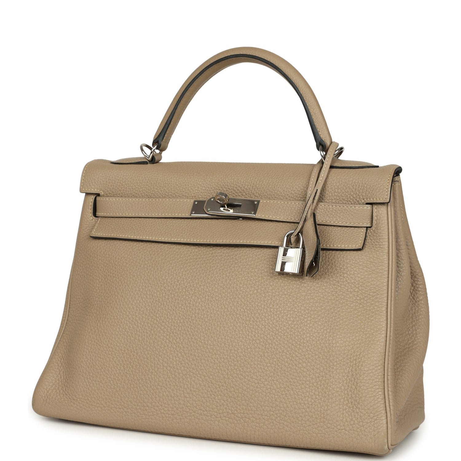 Hermes Kelly Retourne 32 Gris Tourterelle Togo Palladium Hardware - Image 5