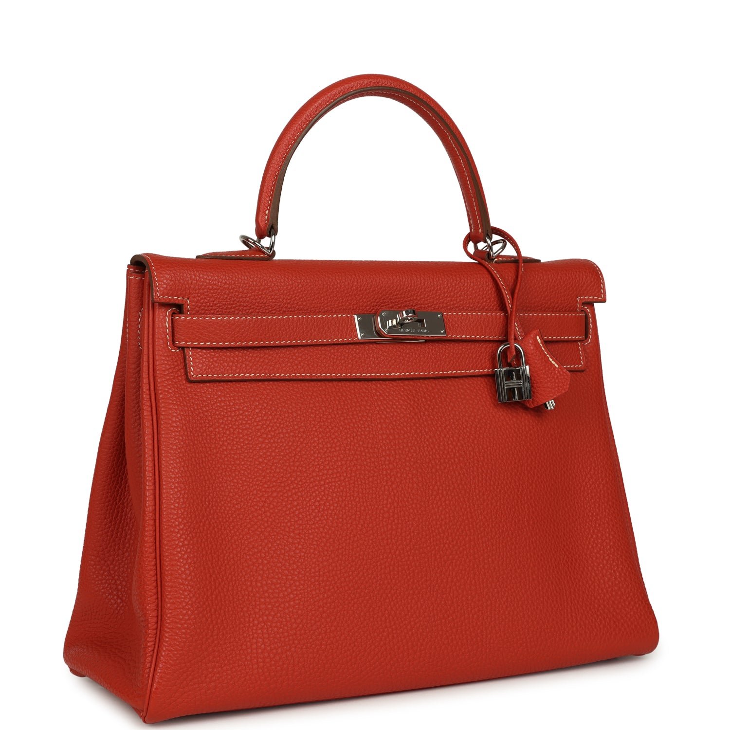 Hermes Retourne Kelly 35 Sanguine Clemence Palladium Hardware - Image 2