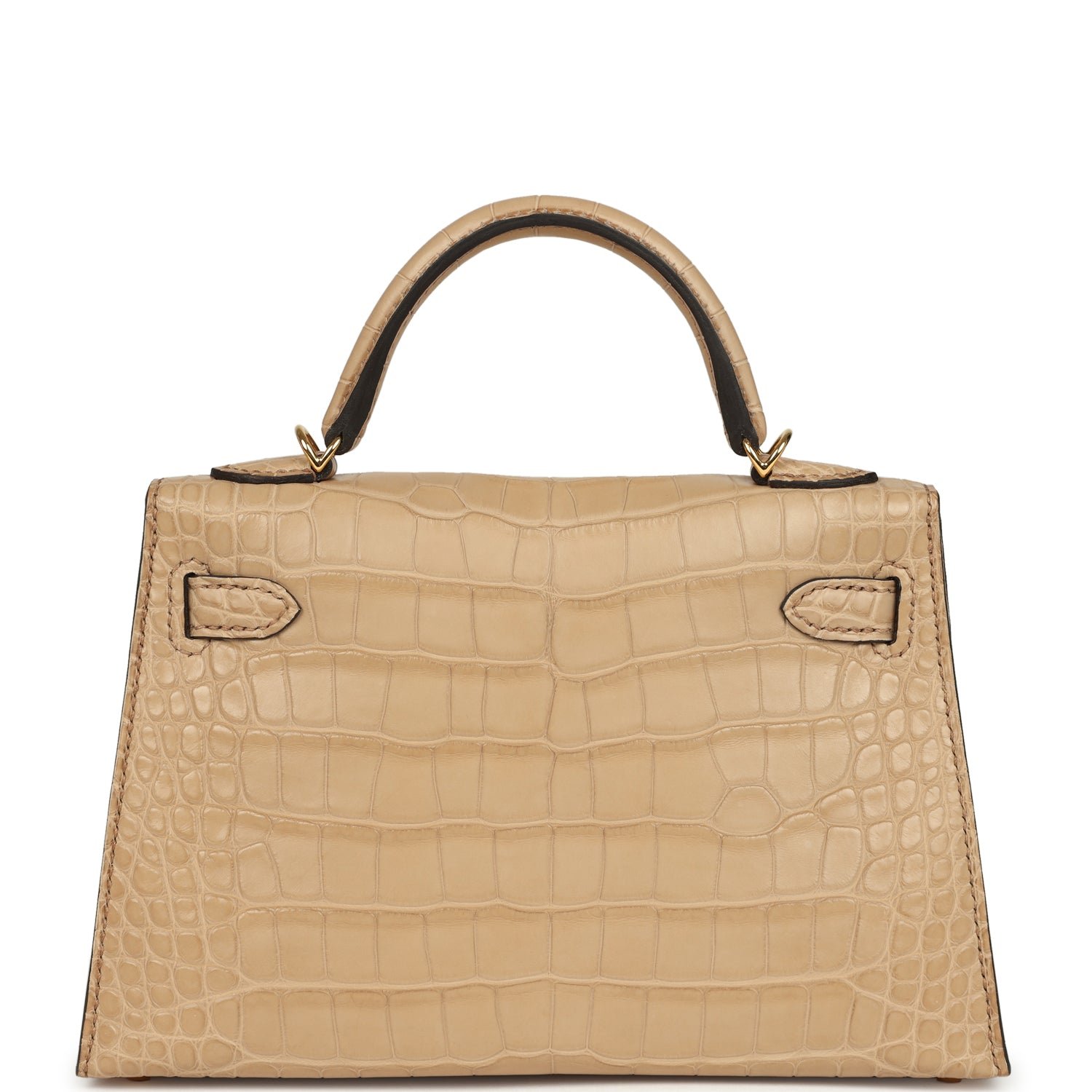 Hermes Kelly Sellier 20 Chai Matte Alligator Gold Hardware - Image 4