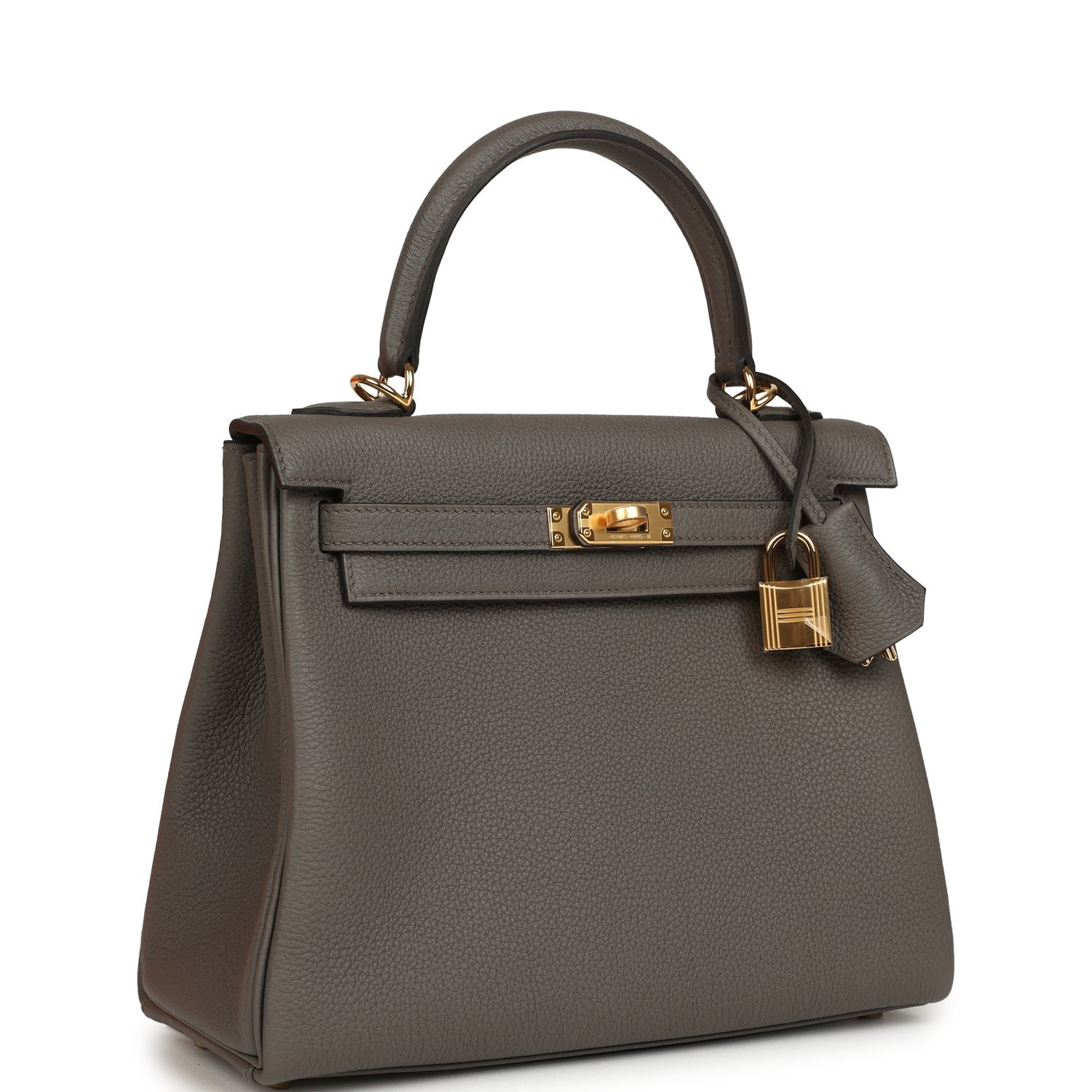 Hermes Kelly Retourne 25 Etain Togo Gold Hardware - Image 2