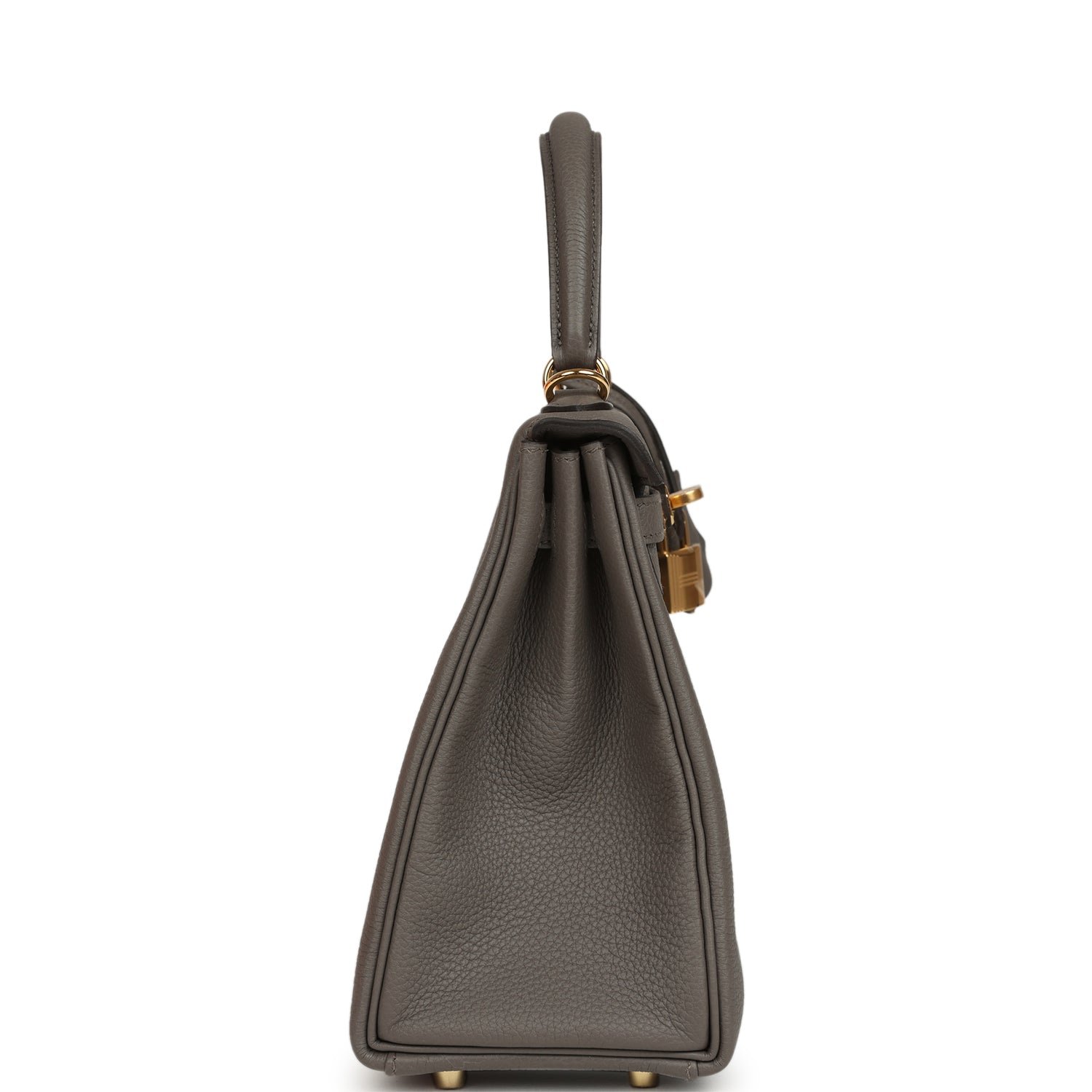 Hermes Kelly Retourne 25 Etain Togo Gold Hardware - Image 3