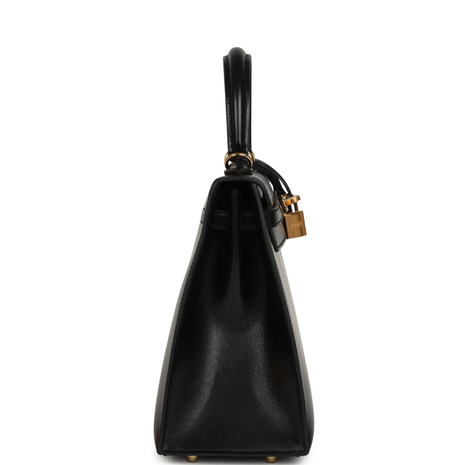 Hermes Kelly Sellier 25 Black Box Gold Hardware - Image 3