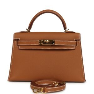 Hermes Kelly Sellier 20 Gold Epsom Gold Hardware