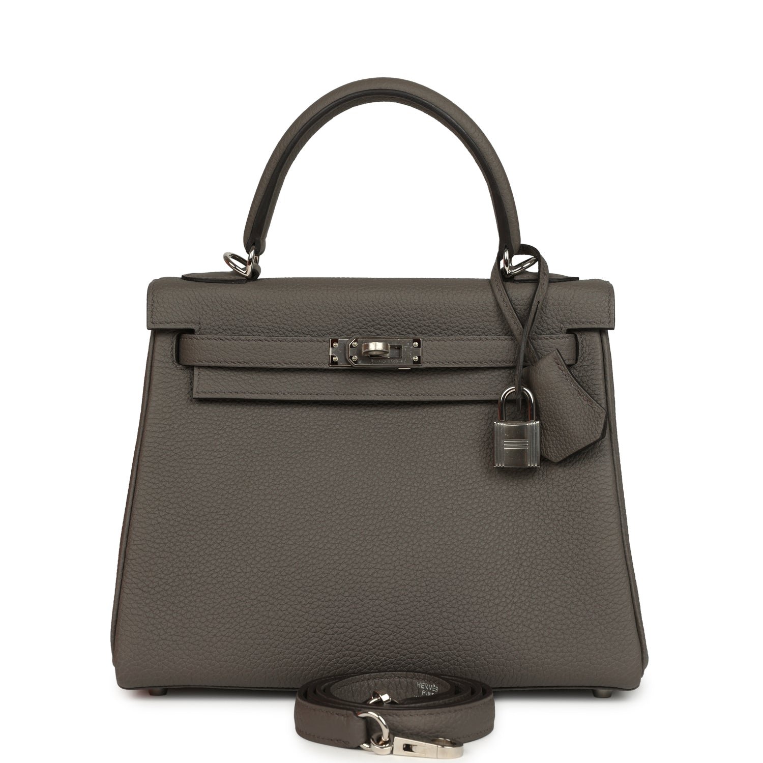 Hermes Kelly Retourne 25 Etain Togo Palladium Hardware