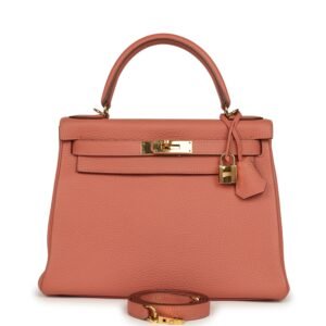 Hermes Kelly Retourne 28 Rosy Togo Gold Hardware