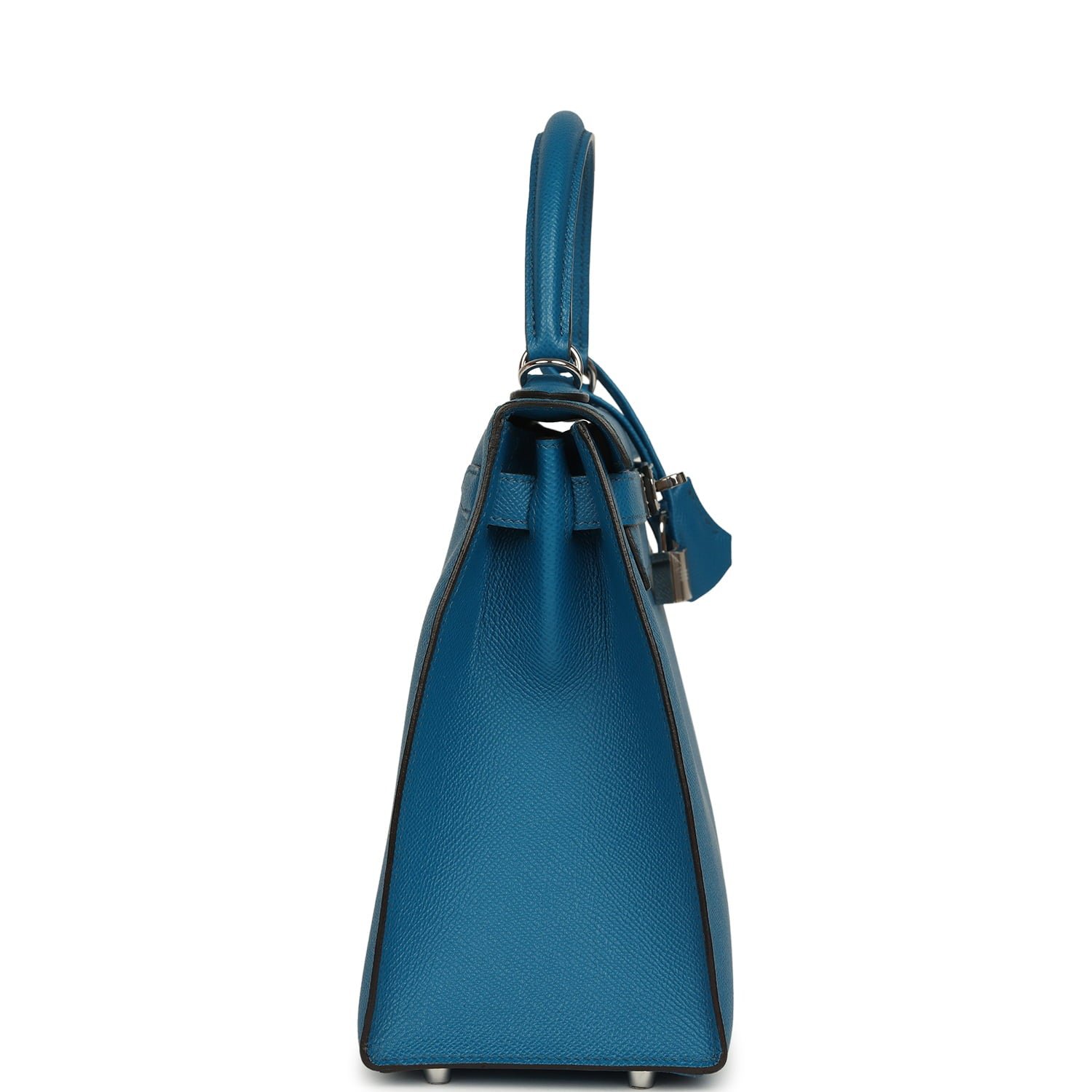 Hermes Kelly Sellier 28 Bleu Izmir Epsom Palladium Hardware - Image 3