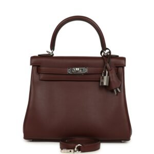 Hermes Kelly Retourne 25 Terre Cheri Palladium Hardware