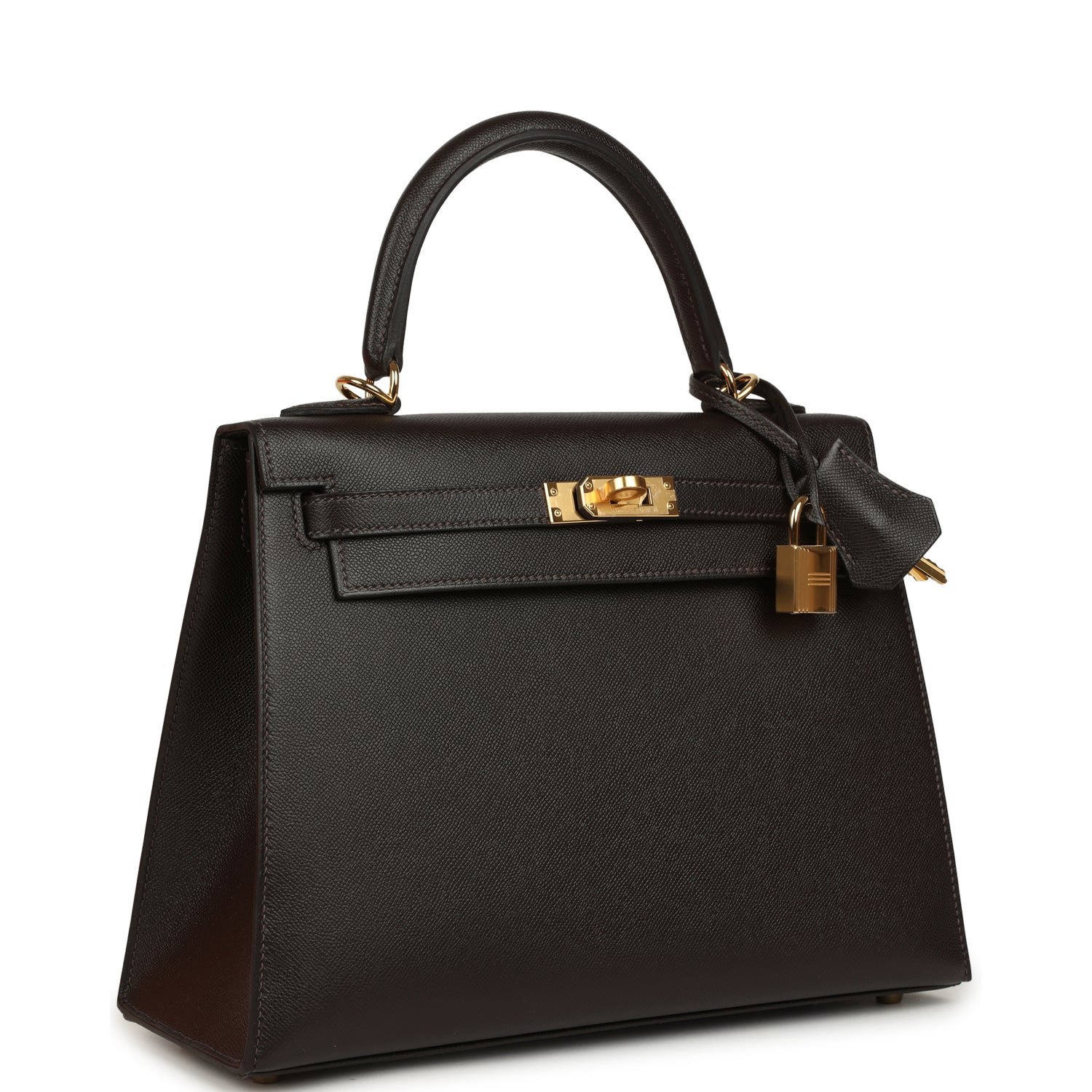 Hermes Kelly Sellier 25 Bai Brun Madame Gold Hardware - Image 2