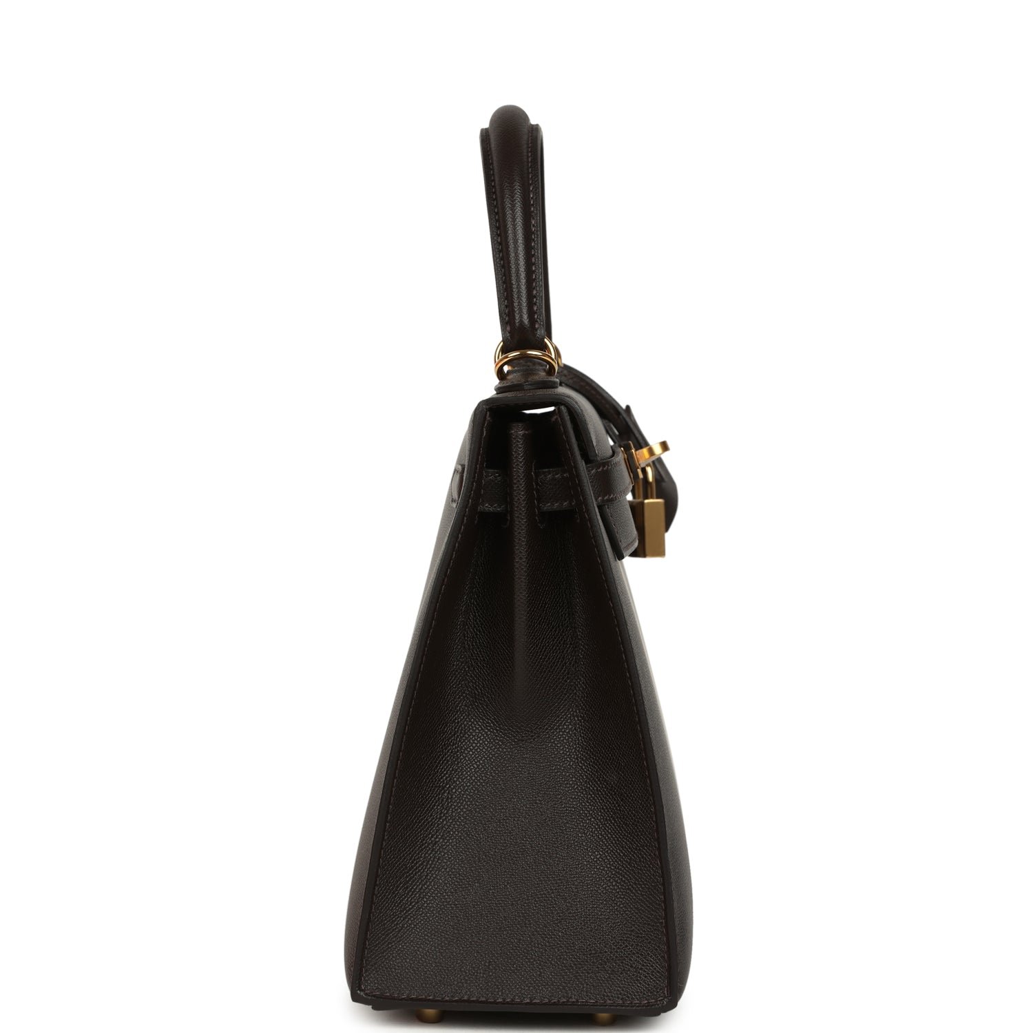 Hermes Kelly Sellier 25 Bai Brun Madame Gold Hardware - Image 3