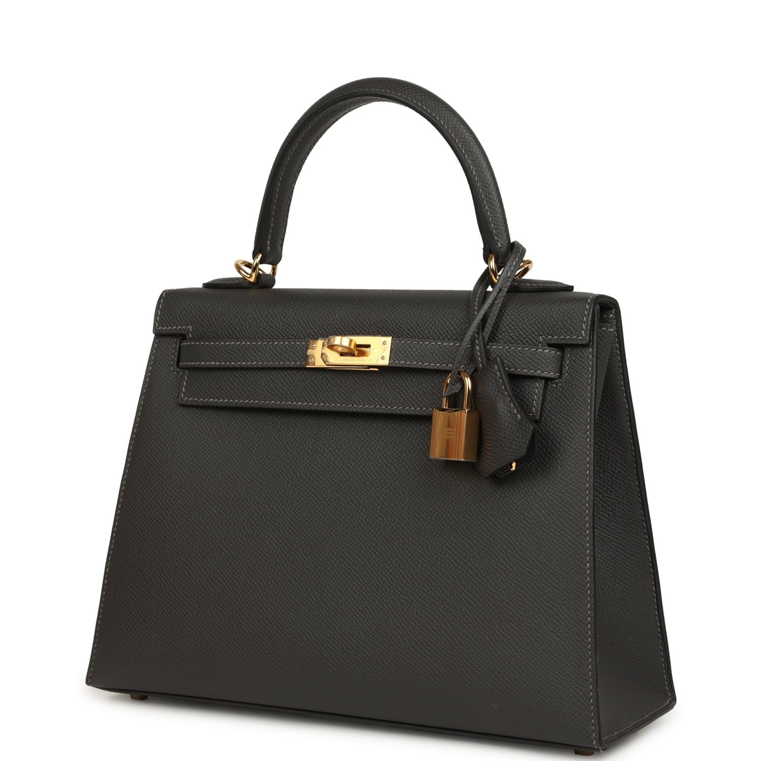 Hermes Kelly Sellier 25 Graphite Epsom Gold Hardware - Image 5