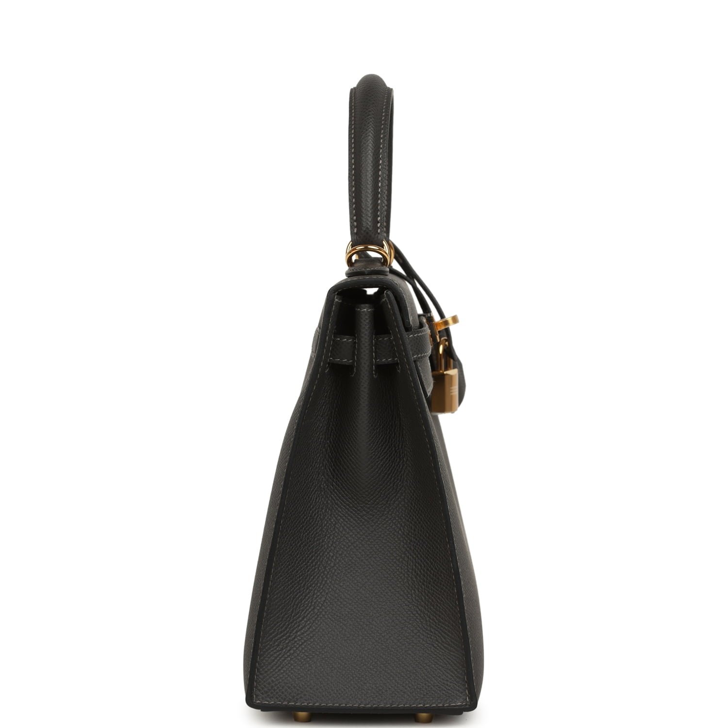 Hermes Kelly Sellier 25 Graphite Epsom Gold Hardware - Image 3