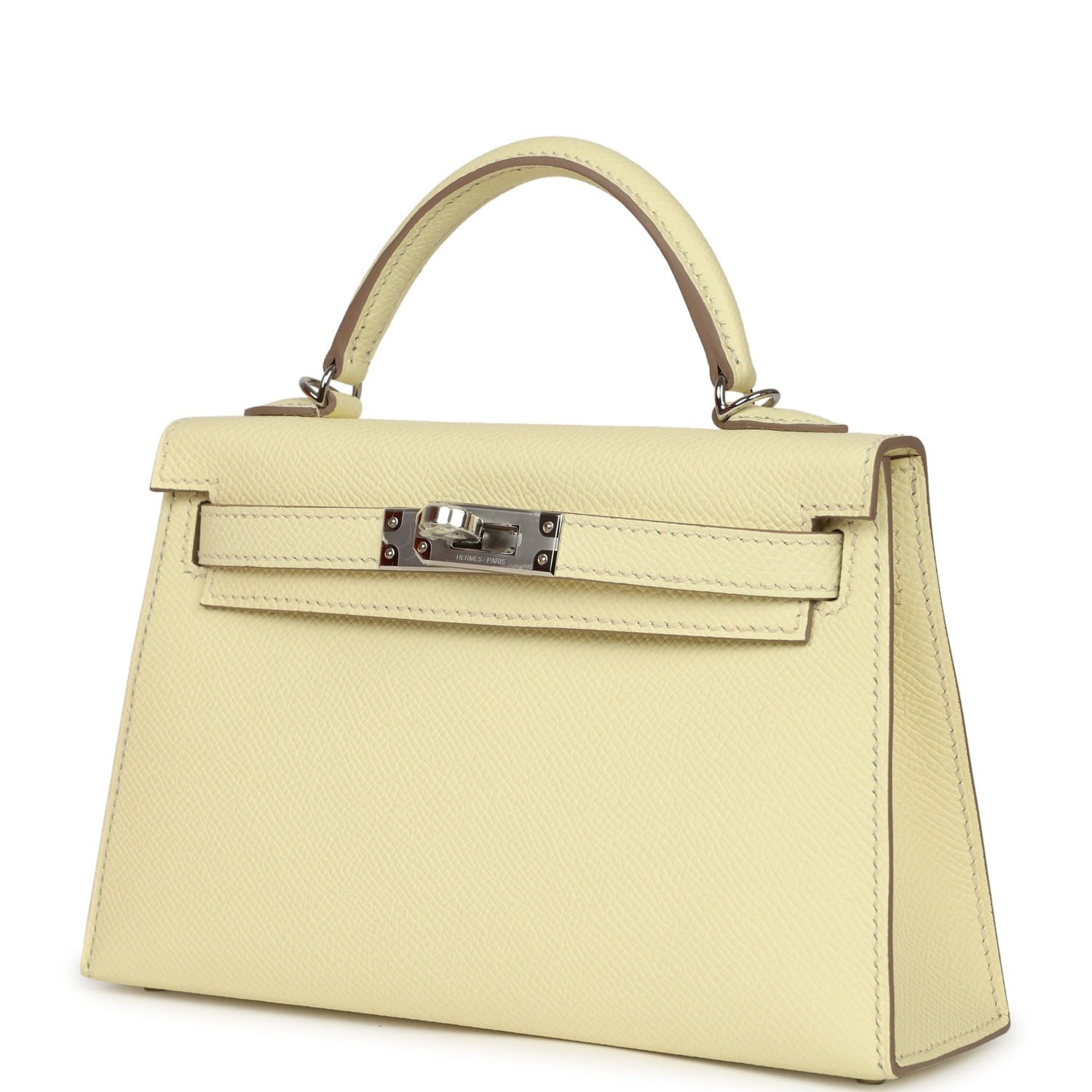 Hermes Kelly Sellier 20 Jaune Milton Epsom Palladium Hardware - Image 5