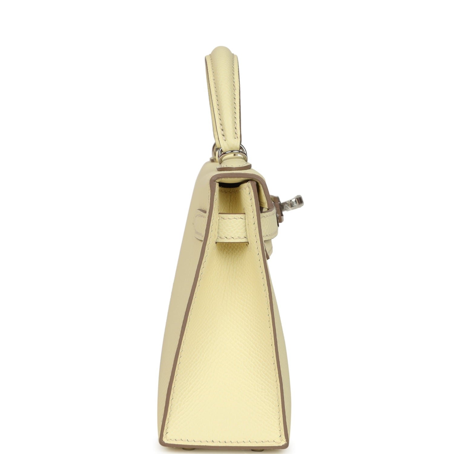 Hermes Kelly Sellier 20 Jaune Milton Epsom Palladium Hardware - Image 3