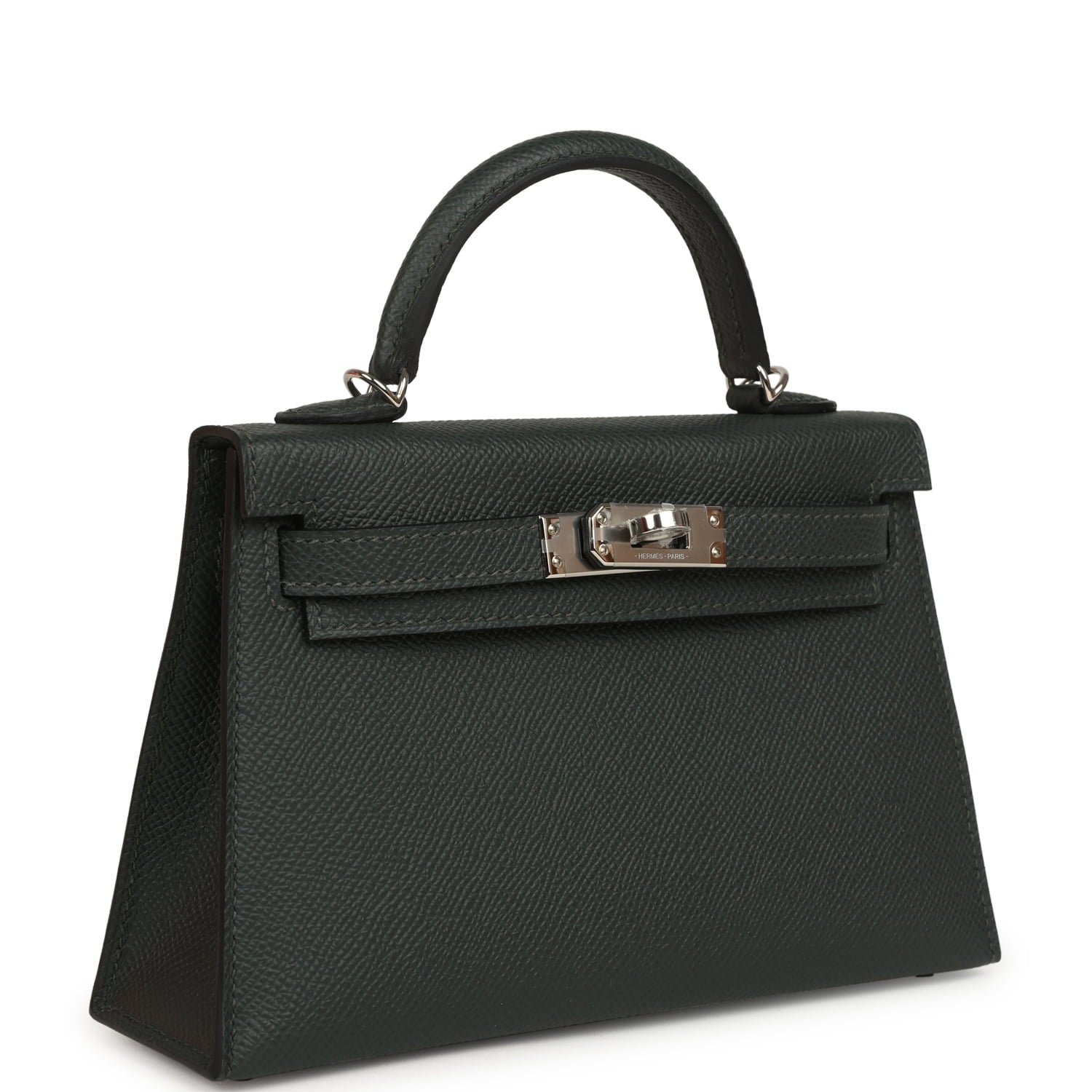 Hermes Kelly Sellier 20 Vert Fonce Epsom Palladium Hardware - Image 2