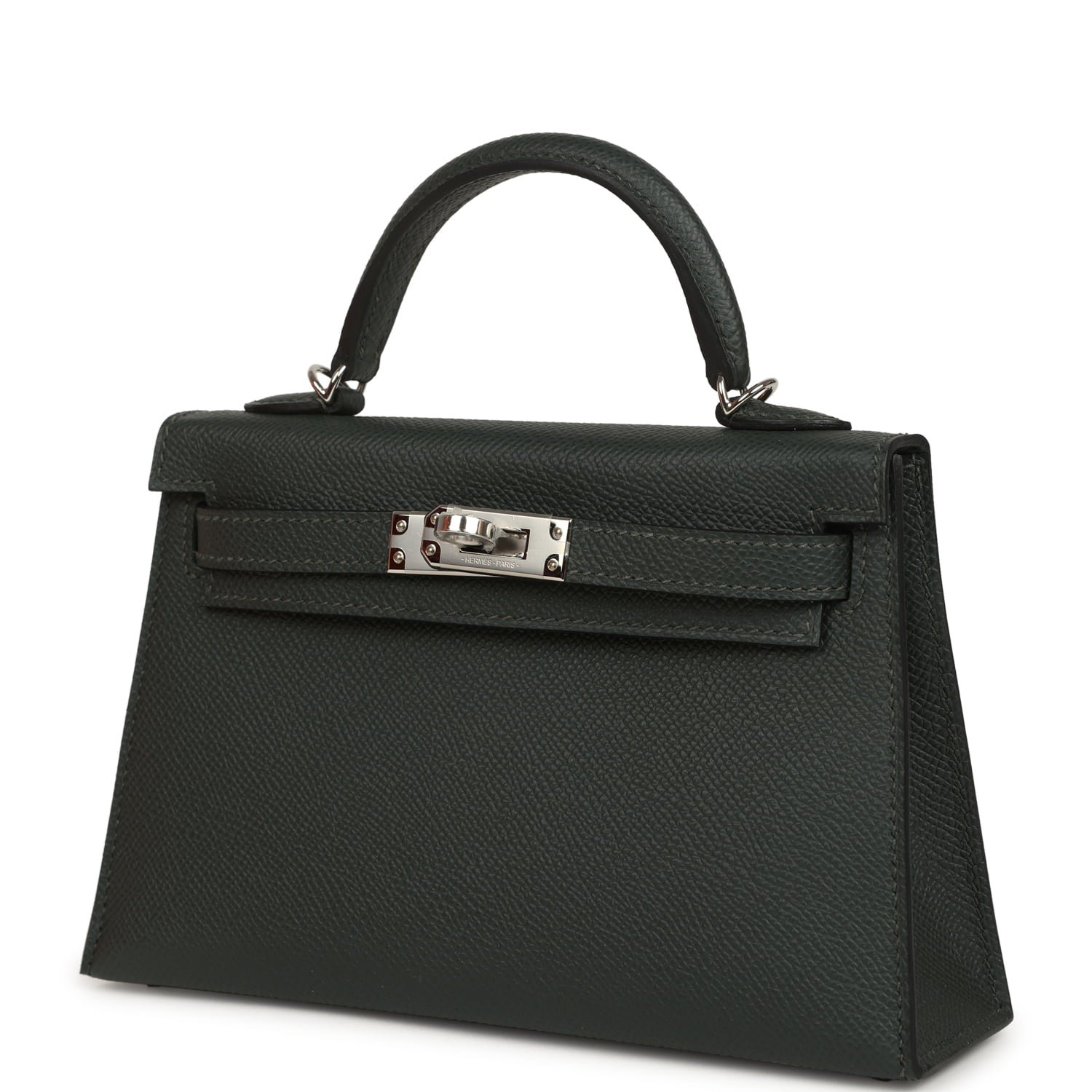 Hermes Kelly Sellier 20 Vert Fonce Epsom Palladium Hardware - Image 5