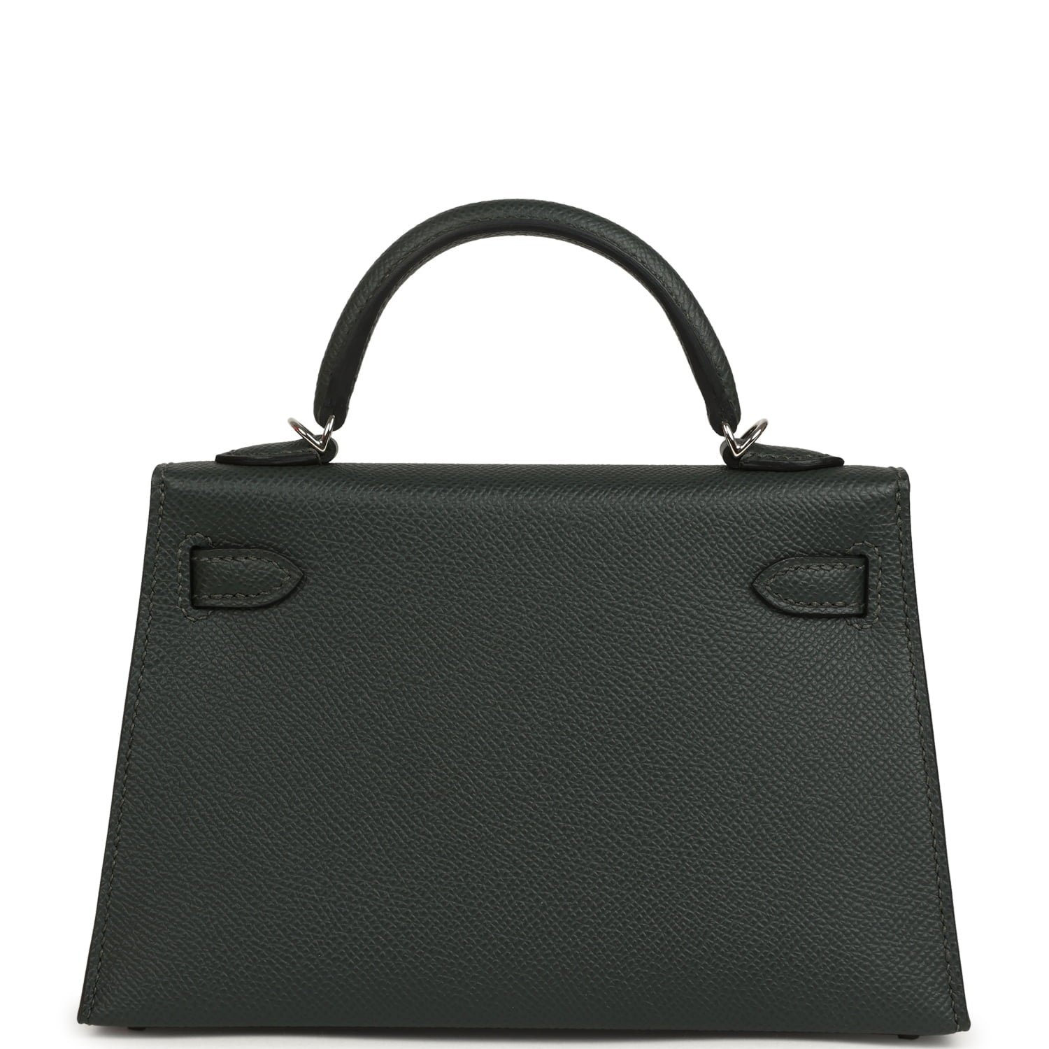 Hermes Kelly Sellier 20 Vert Fonce Epsom Palladium Hardware - Image 4