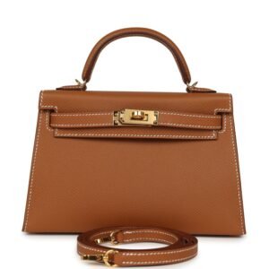 Hermes Kelly Sellier 20 Gold Epsom Gold Hardware