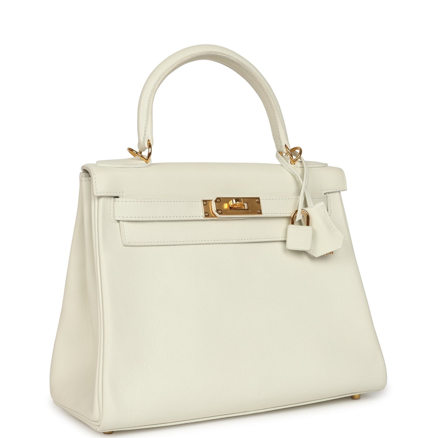 Hermes Kelly Retourne 28 White Evercolor Gold Hardware - Image 2