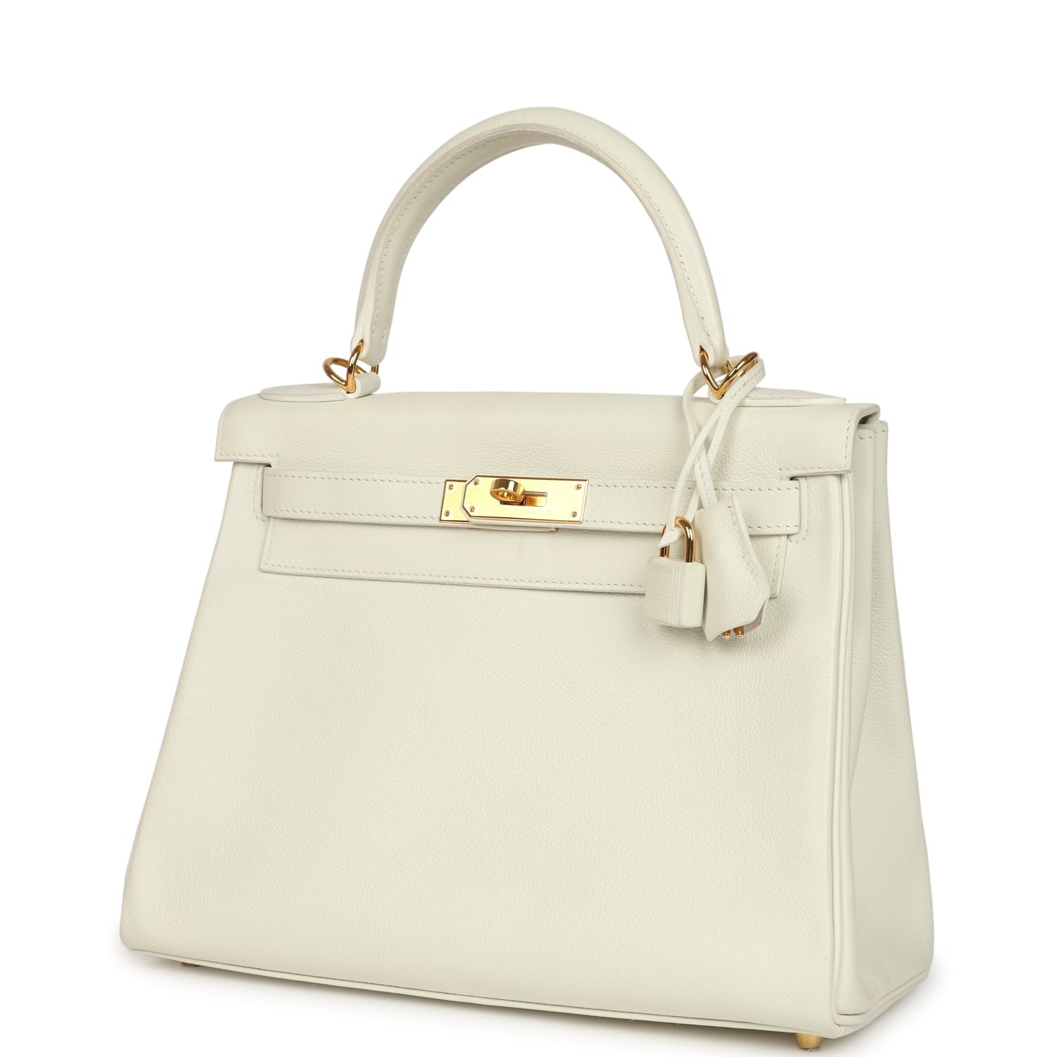 Hermes Kelly Retourne 28 White Evercolor Gold Hardware - Image 5