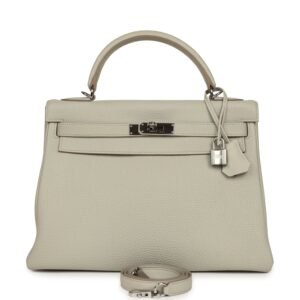 Hermes Kelly Retourne 32 Gris Perle Togo Palladium Hardware
