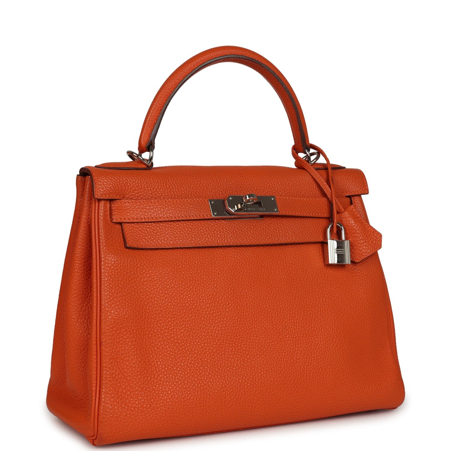 Hermes Kelly Retourne 28 Orange Togo Palladium Hardware - Image 2