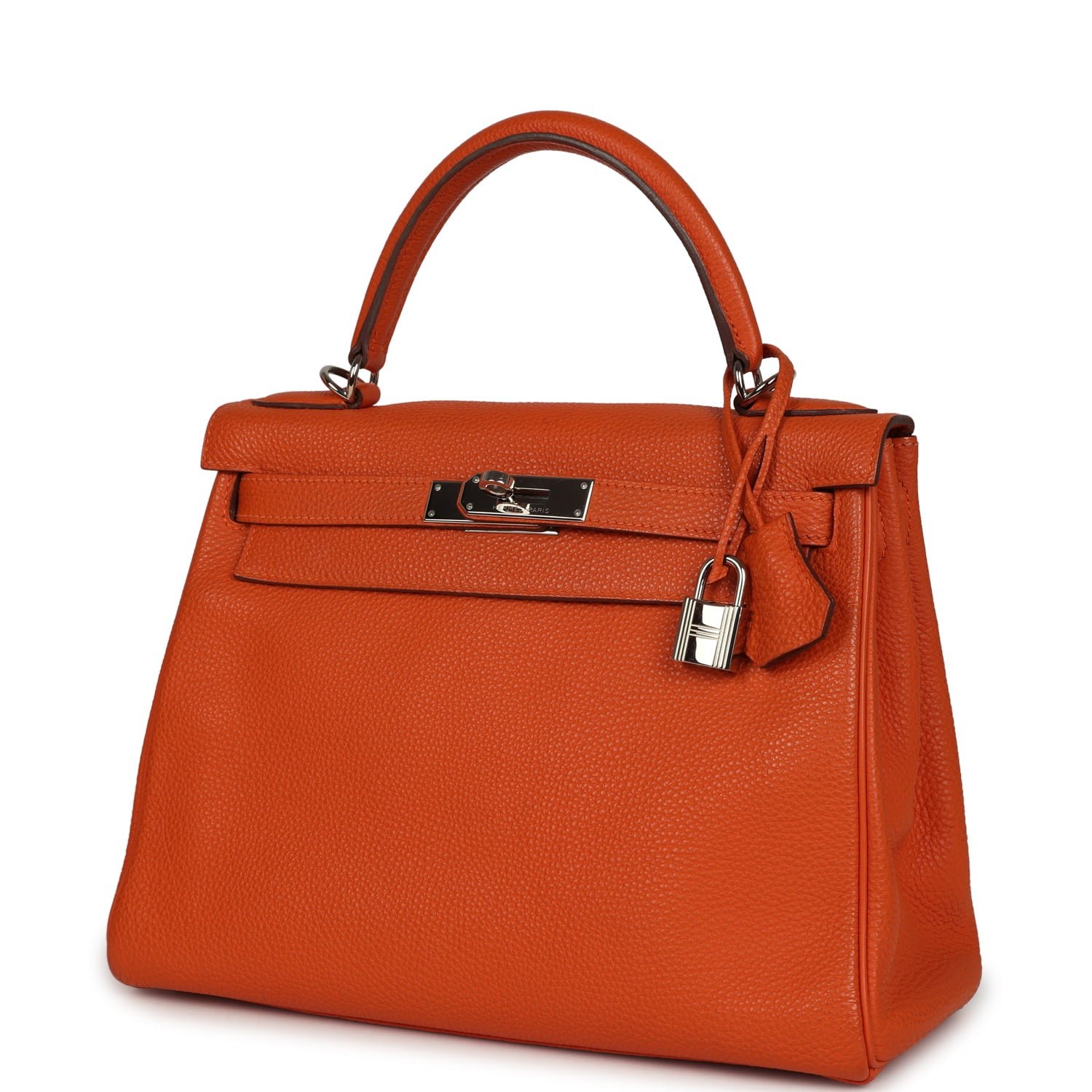 Hermes Kelly Retourne 28 Orange Togo Palladium Hardware - Image 5