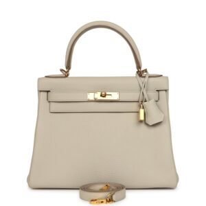 Hermes Kelly Retourne 28 Beton Togo Gold Hardware