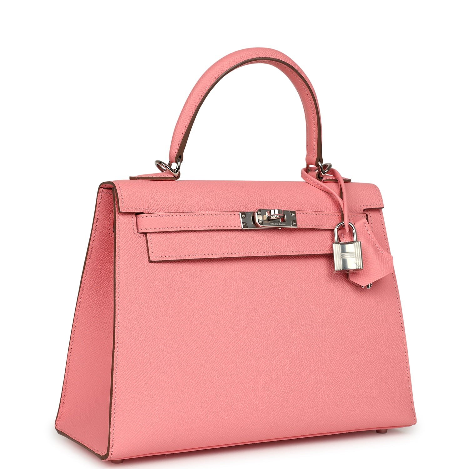 Hermes Kelly Sellier 25 Rose Confetti Epsom Palladium Hardware - Image 2