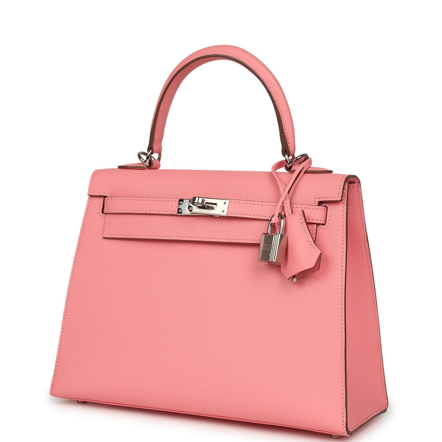 Hermes Kelly Sellier 25 Rose Confetti Epsom Palladium Hardware - Image 5