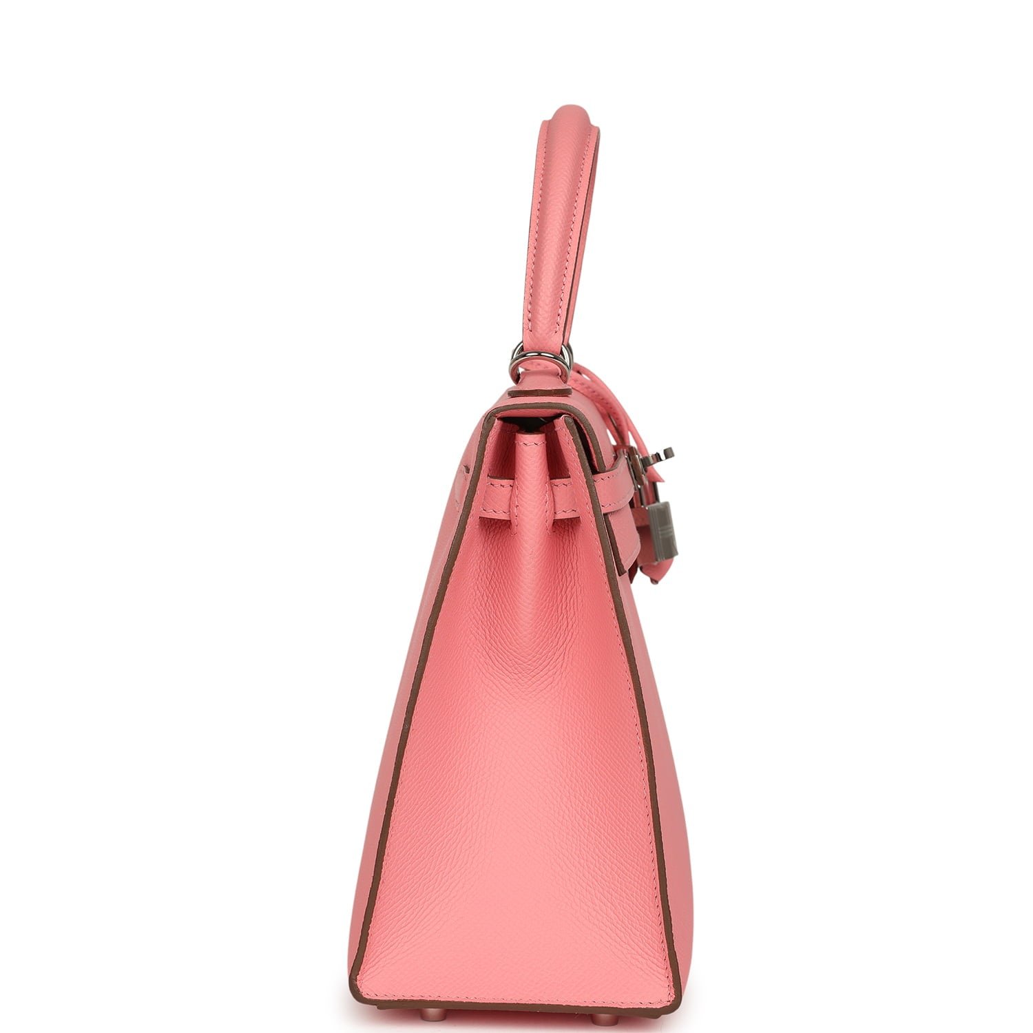 Hermes Kelly Sellier 25 Rose Confetti Epsom Palladium Hardware - Image 3