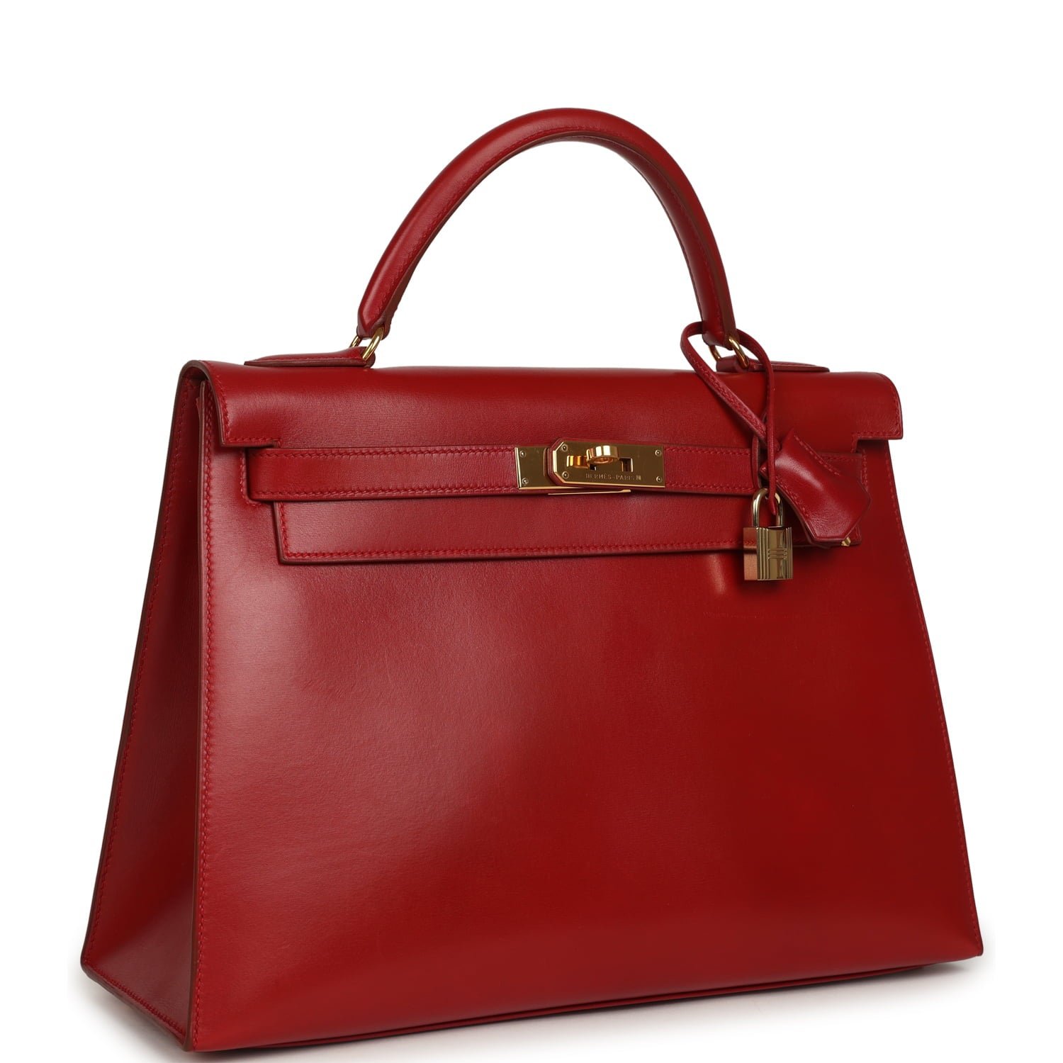Vintage Hermes Kelly Sellier 32 Rouge Vif Box Gold Hardware (MAC-H-K-260508-4) - Image 2