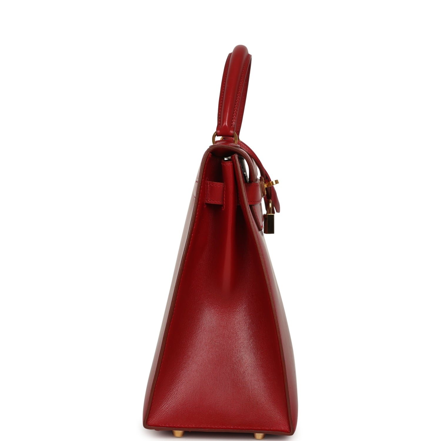 Vintage Hermes Kelly Sellier 32 Rouge Vif Box Gold Hardware (MAC-H-K-260508-4) - Image 3