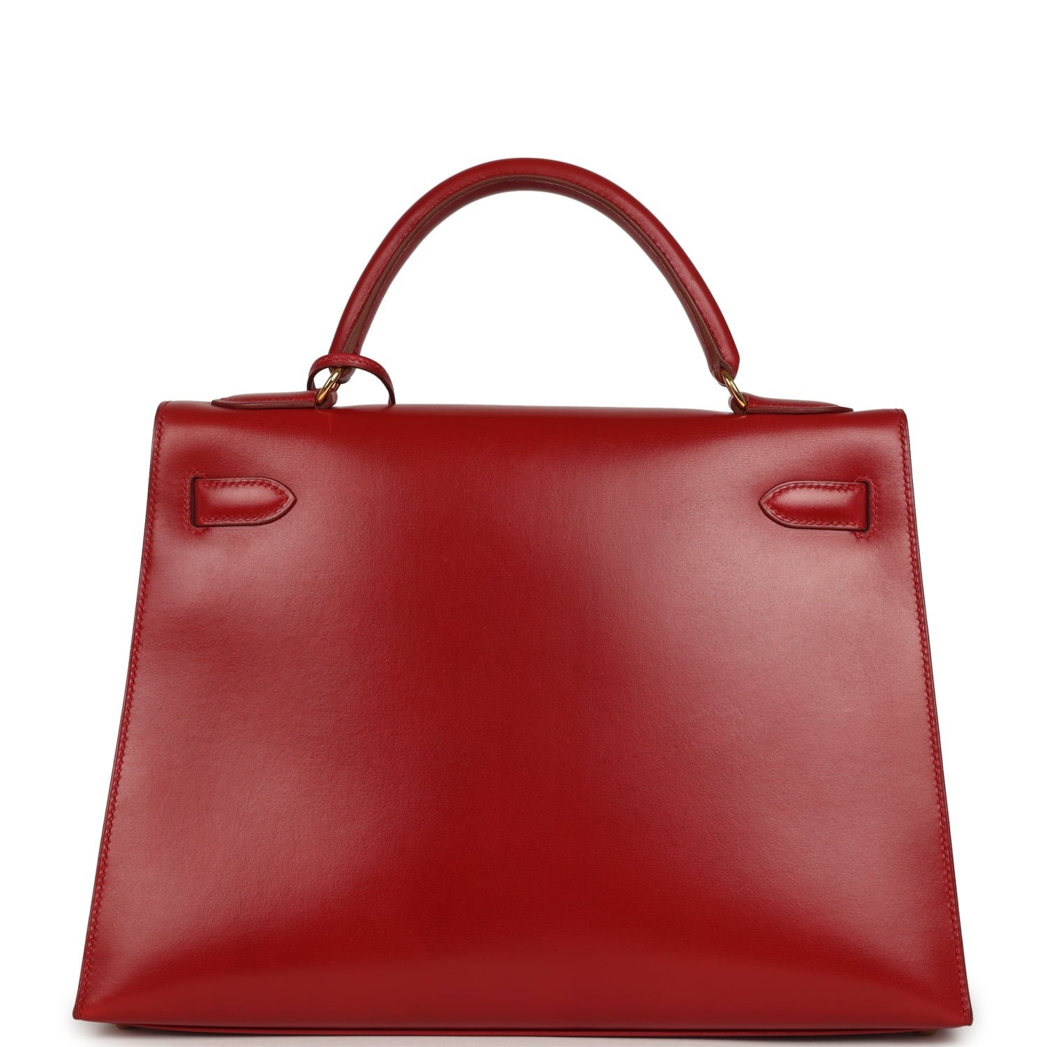 Vintage Hermes Kelly Sellier 32 Rouge Vif Box Gold Hardware (MAC-H-K-260508-4) - Image 4
