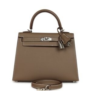 Hermes Kelly Sellier 25 Etoupe Epsom Palladium Hardware (MAC-H-K-260520-4)