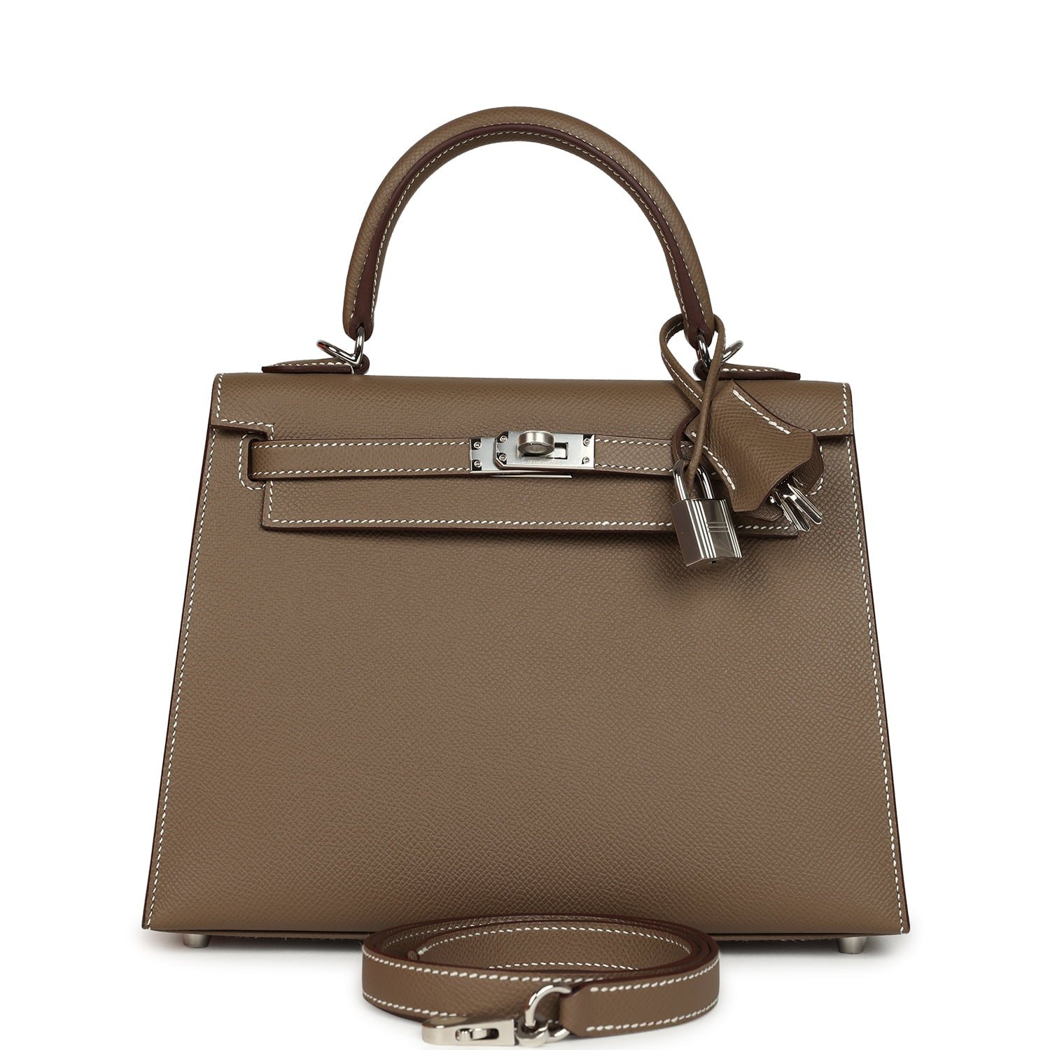 Hermes Kelly Sellier 25 Etoupe Epsom Palladium Hardware (MAC-H-K-260520-4)